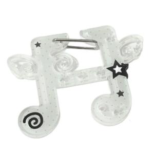 Unique Cat Ears Music Note Acrylic Keychain Charm Backpack Carabiner Decoration for Gift Giving Fashionable Keyring