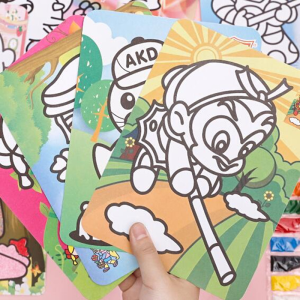 DIY Sand Art Coloring Creative Cartoon Sand Artist Toys for Childrens Early Educational Toys