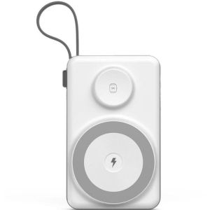 Pin dự phòng magsafe 3 in 1 22.5W Choetech B695/B696 tích hợp thêm dây cáp sạc Lightning và Type C (Hàng chính hãng)
