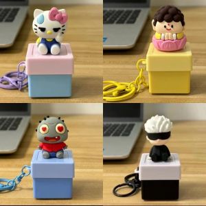 Keyboard Key Toy with Sound Effect Keychain Pendant Decompression God Tool Small Decoration