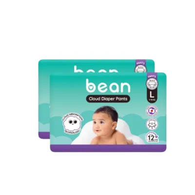 [Bundle of 2] bean Cloud Diapers Pants Large (9-14 kg) - 60 pcs