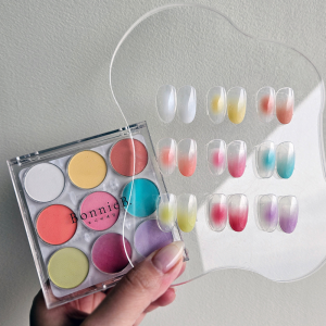 [ BonnieB ] Bảng phấn Ombre nails cao cấp tông màu Pink tao hiệu ứng nail chuyển màu cực đẹp với 1 khay 9 màu