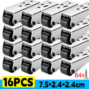 16/1 cái đồ nội thất Caster Directional Con lăn yên tĩnh Mini trơn trượt bánh xe cửa cho nền tảng bảng tủ dưới công cụ di chuyển