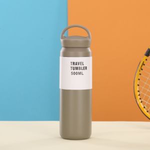 Stainless Steel Frosted Thermos Tea Cup Keeps Cold and Heat 500ML Insulated Water Bottle Creative Leak Proof Car Drink Vacuum Cup Outdoor Sports