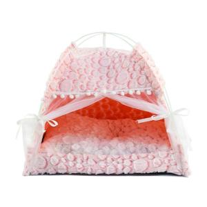Plushie Pet Tent Bed for Kitten Dogs Easy to Assemble and Clean Perfectly for Home Pet Sleep Bed