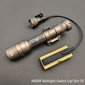 M300B M600B Tactical LED Strobe Flashlight Light Fit MLOK 20MM Rail Scout Light with Switch for Outdoor and Camping