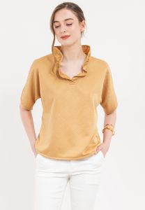 Badomoda AERYN Textured Flared-Sleeve Blouse