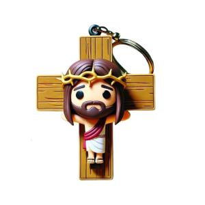 Savior Keychain easy carry & Scratch Resistant colorful Religious Keychain for Faithful Followers & Prayer Enthusiasts