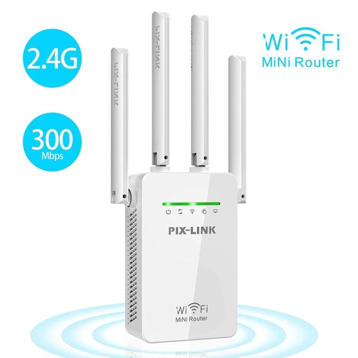 Pix Link 300 Mbps Penguat Sinyal Wifi Range Extender Signal AP LV