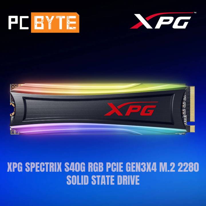 Adata Xpg Spectrix S40g Rgb Pcie Gen3x4 M 2 2280 Ssd 256gb 512gb 1tb 2tb Lazada