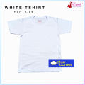 Blue Corner White Tshirt for Kids School White Tshirt Round Neck For Boys. 