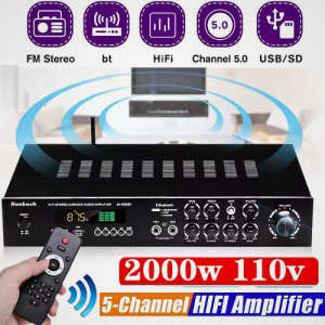 BERGARANSI Sunbuck Audio Amplifier Bluetooth Radio Original 5.0 Subwoofer FM 5 Ch Remote 2000W