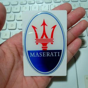 MASERATI Emblem sticker timbul resin lentur