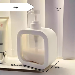 Ready Stock 300ml/500ml Japan Muji Style Shampoo Transparent Bottle Refillable  Leak Proof Lockable Pump Airtight Bathroom Washroom Kitchen Botol Syampu Dispenser Travel Sabun Badan Rambut Pencuci Tangan Losyen Cantik Design Tahan Bocor Rumah Hotel Dapur