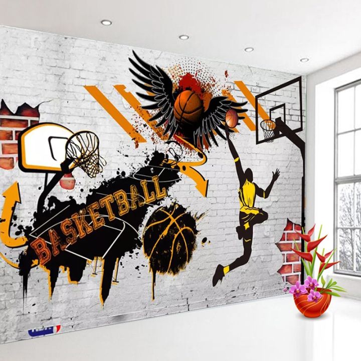 [HOT IOSWKLXWIOGH 626] Custom 3D Wall Murals Wallpaper Basketball
