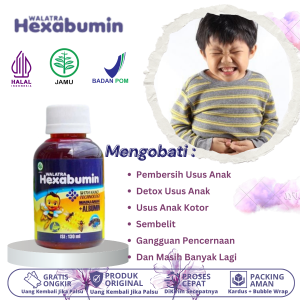Obat Pembersih Usus Anak Madu Detox Usus Anak Obat Usus Anak Kotor Obat Anak Sembelit / Susah Buang Air Besar Obat Bau Mulut Anak Obat Gangguan Pencernaan Anak Obat Infeksi Usus Anak Dengan Hexabumin