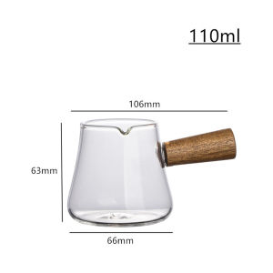 BKK แก้วตวงใสด้ามไม้ แก้วตวงกาแฟ  60ml/110ml