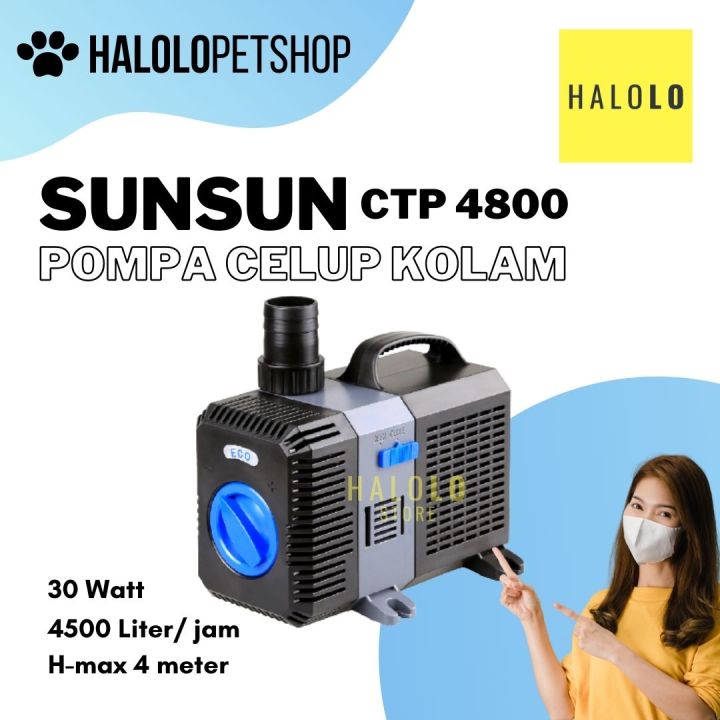 Pompe De Fontaine SunSun CTP-4800 SuperECO 4500l/h 30W - Idéale Pour Aquarium Et Bassin
