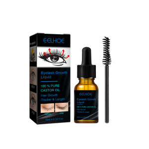 Eelhoe Eyelash Growth Liquid Castor Oil Mascara For Daily Natural Eyelash Curling Beautiful And Long-Lasting Makeup Gentle Moisturizing Care Liquid 10ml