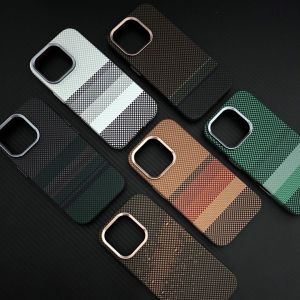 Magnetic Case Shell for iPhone 17 16 15 Pro Max Strong Magnets Carbon Relief Back Cover Camera Lens Alloy Protective Matte Coque