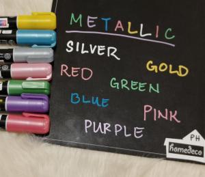 COD available - HomedecoPH - Non Toxic Water Base Chalk Markers / Glass Markers / Erasable Markers with 6mm Reversible Tip - Neon / Pastel / Metallic Markers - Arts and Craft