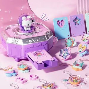 YAZHE 3D กล่องของขวัญการ์ด Goo สุดมหัศจรรย์ กระต่ายกระต่ายกระต่าย ดีไอวาย ชุดสติกเกอร์บัตรโกโอ คาวาอิ จุได้มาก สติกเกอร์การ์ด Goo ครบชุด ของเล่นเด็กเล่น