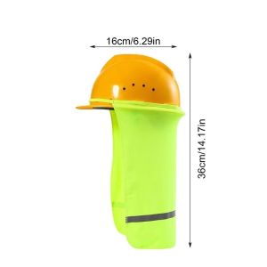 MUSASI Breathable Safety Hat Cap Visor Sun-proof With Reflective Stripe Hard Hat Sun Shade Summer Sunshade Hard Hat Cover Work Safety Helmet Cap