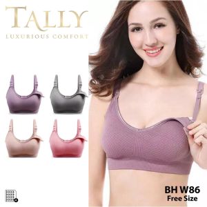 TALLY Bra Menyusui Busa Tipis Tanpa Kawat Bahan Rajut Cup C/D Maternity BH W86
