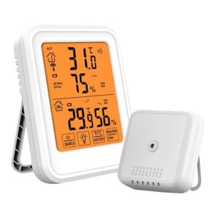 Indoor Outdoor Thermometer with Wireless Sensors Digital Hygrometer Thermometer Temperature Humidity Monitor Meter