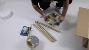 Loco led floor standing lamp living room metal standing lamp bedroom bedside lamp Golden modern decoration lighting (free bulb)