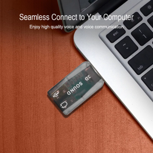 USB Adapter HFR8103 Chipset USB to 3.5mm Microphone Channel Direct 3D StereoSound