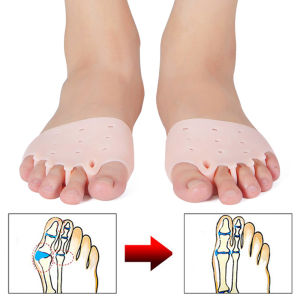 Eooshop 1คู่ (2Pcs) Toe Orthosis Forefoot Pad กด Thumb Valgus Orthosis ดูแลเท้ารังผึ้ง Forefoot Pad