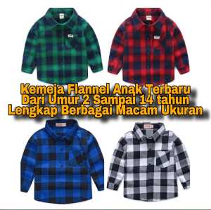 Promo Terbaru Kemeja Baju Anak Terlengkap Semua Ukuran // Kemeja Flannel Anak Terbaru // Kemeja Flannel Anak Hits // Kemeja Flannel Anak Laki-Laki dan Perempuan Lengan Panjang Distro Kualitas No.1 // Kemeja Terbaru Tebal Tahun Ini Best Seller Lainnya