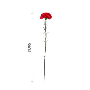 GIGBM Real Touch Artificial Red Carnations 54cm DIY Craft Simulation Carnation Flower Party Supplies Realistic Fake Plants Wedding