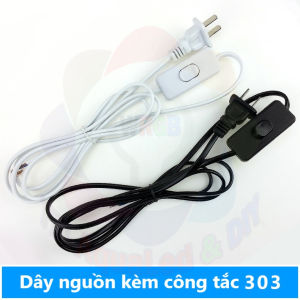 Bộ dây nguồn kèm công tắc 303 dây nối công tắc ON/OFF dài 1.8mét thiết kế sẵn nối nhanh thiết bị đèn điện tử đồ gia dụng