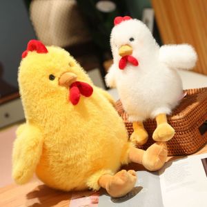 YOUSHI TOP sleeping toy for baby Realistic Looking Chicken Plush Toy Soft Pillow Stuffed Animals Rooster Plushies Childrens Gift White/Yellow Chick Stuffed Doll Birthday Gift