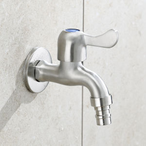 Vòi Nước Xả Nhanh Cấp Nước Máy Giặt Vòi Hồ Tay Gạt Inox 304 Cao Cấp Ren 21