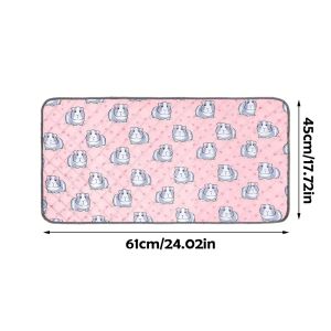 NOBLELYN Washable Guinea Pig Cage Mat Reusable Waterproof Non-Slip Mat  Super Absorbent Small Pet Bedding for Guinea Pigs Small Animals