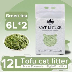 【10Kg/4kg】Tofu Cat Litter cat litter Mixed cat litter Sand 6L Food Grade Plant Tofu Residue Made