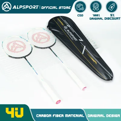 ALPSPORT Flame Original badminton racket Composite carbon fiber balanced Default 24LBS 3 colors available Suitable beginners intermediate players COD High cost performance LY
