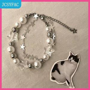 JCSYFAC Harajuku Sao Vòng Đeo Tay Cô Gái Ngôi Sao Năm Cánh Ngọc Trai Đính Cườm Bangle Cho Phụ Nữ Cổ Điển Thẩm Mỹ Quyến Rũ Vòng Đeo Tay Phụ Kiện Trang Sức Quà Tặng