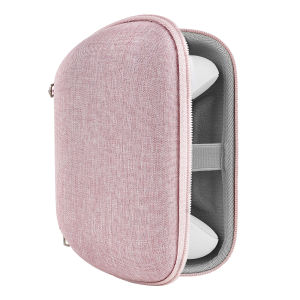 GEEKRIA Controller Travel Case for Xbox Series X/S & Xbox One Hard Shell Carrying Bag with Joystick Protection Cable storage Controller Retention Strap (Pink)