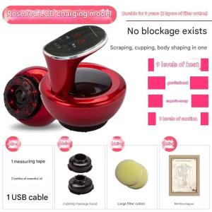 【Ready Stock】9-gears Adjustable Electric Gua Sha Scrapping Massager Meridian brush massager&Cupping with Heat & Electric Vacuum Suction Device Suction Cupping Body Massager Vacuum Cans Suction Cup Heating Fat Burner Anti-cellulite Massager 充电款拔罐+按摩+发热+刮
