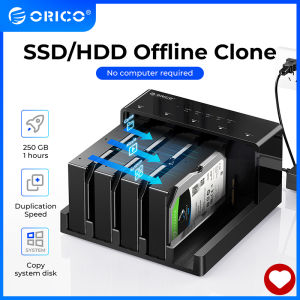 ORICO 2.5 3.5 5 bay USB3.0 to SATA HDD Docking Station USB3.0 Hard Drive Enclosure Support 10TB 5 Bay Offline Clone HDD Case(6558US3)