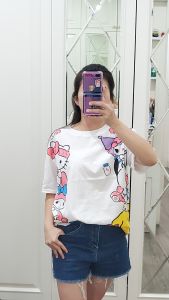 Kaos Wanita Oversize Kuromi & Friends XL XXXL Kaos Atasan Wanita Kaos Karakter Motif Kartun