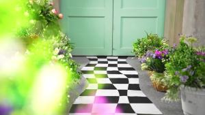 Wonderland Party Decoration 118 x 24 Inches Black and White Aisle Runner Rug Carpet Wall Art for Wonderland Birthday Party Decorations(Classic Style)