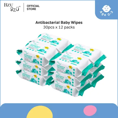 [BUNDLE DEAL] BZU BZU Anti-Bacterial Baby Wipes 30pcs x12