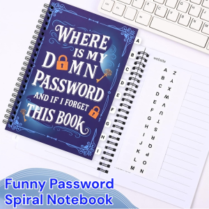 Funny Password Spiral Notebook Creative Coil Password Notebook A5 Coil 50 sheets