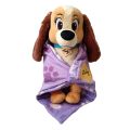 （HOT) Lady And The Tramp Cartoon Dog Plush Toy Babies Stitch With Blanket Appease Towel Cute Stuffed Animals Doll 10'' New Hot. 