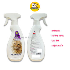 Xịt khử mùi tắm khô cho mèo Fay Groom For Cat 350ml Fay cho mèo xịt tắm khô cho mèo - Nuôi pet Shop
